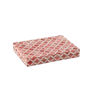 Decorative Resin Work Circle Patterns <b>Jewellery</b> <b>Box</b> Brown and Beige Bone Work Polished Finishing Factory Direct Price - Product Image 4