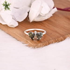 Natural Bio Tourmaline Carving Stone 925 Sterling Silver Party Wear Rings Natural Stone Handmade Rings Women Jewelry - Product Image 2