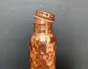 Handmade in India Durable 99%Copper <b>Bottle</b> Minimalist Copper <b>Water</b> <b>Bottle</b> for Healthy Hydration on the Go - Product Image 6