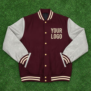 Vente chaude grande taille 100% coton laine Baseball veste universitaire personnalisé Chenille broderie Logo à la mode veste d'hiver pour homme - Product Image 4