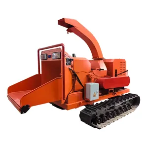 Large mobile small tree branch crusher forestry Wood Chipper Shredder Wood Branch Leaf Chipper