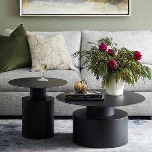 Table basse ronde en métal moderne, meubles écologiques pour la maison, table d'appoint et table à thé pour le salon - Product Image 2