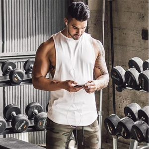 Débardeurs décontractés pour hommes en 100% coton OEM Vêtements de sport et de gymnastique personnalisés pour la musculation et le fitness Tops de fitness à la mode - Product Image 5