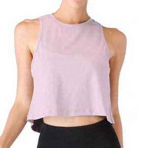 High Quality O-Neck Women's Tank Top Sleeveless Quick Dry Singlet Outwear for Spring Solid Pattern and Seamless Design - Product Image 2