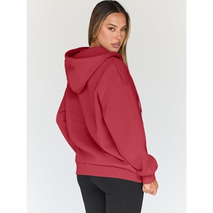 Sudaderas con capucha pesadas en blanco para mujer, diseño OEM, deporte de invierno, colores más vendidos, cuello con capucha de talla grande para venta al por mayor - Product Image 4