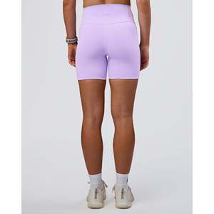 Shorts Deportivos de Cintura Ultra Alta de 6 Pulgadas para Mujer Fusion con Bolsillos - Lila Pálido - Product Image 4