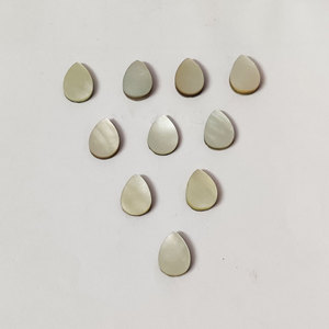 8 pièces de nacre naturelle 14x10mm poire Cabochon 31 Cts Lot Iroc ventes bonne qualité perle pierres précieuses cabine plate US $8.9 pour tous - Product Image 1