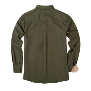 Professional Manufacturer Latest Fashion Long Sleeve Solid Color Male <b>Shirts</b> Casual Button Down <b>Flannel</b> <b>Shirt</b> for <b>Men</b> - Product Image 2