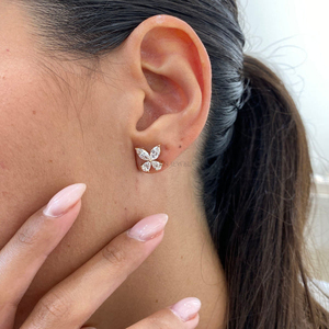 Boucles d'oreilles en diamants de laboratoire certifiés IGI, or 10k 14k 18k, style de bijoux moderne, fabrication artisanale, or jaune rose blanc, pour offrir en cadeau - Product Image 2