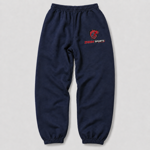 Men's <b>Black</b> Nylon/Cotton Fleece Track <b>Pants</b> Elastic Waist Drawstring Jogger Trousers Casual Sports Wear OEM Service - Product Image 2