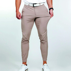 กางเกงวิ่งสำหรับตีกอล์ฟของผู้ชายผ้าโพลีเอสเตอร์ผ้ายืดแบบออกแบบโลโก้ได้ตามต้องการ - Product Image 2