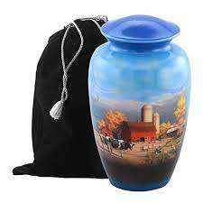 Urna con estampado de mariposas, urna de diseñador de aluminio para cenizas humanos, suministros funerarios, cremación de Metal, urna para la venta - Product Image 4