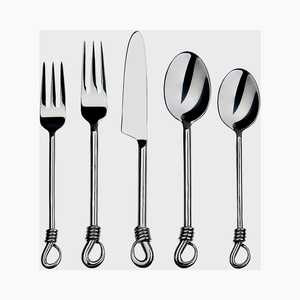 Cubiertos de plata de acero inoxidable con lágrima al por mayor para eventos de boda cubiertos de avión de acero inoxidable elegantes cubiertos Se - Product Image 6