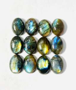 12pcs 12x16mm Ovale Coupe Labradorite Naturelle Lâche Multi Feu Cabochon Pierres Précieuses 12 Pièces Ensemble - Product Image 6