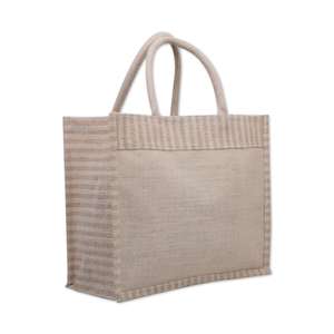Sac fourre-tout à la mode pour femmes Stand-Up Jute lettre motif pochette à bandoulière ruban Logo personnalisé-réutilisable fermeture à glissière voyage - Product Image 1