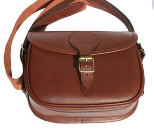 Sac de ceinture de cartouche de tir de chasse-Sac de cartouche en cuir de vachette beige foncé - Product Image 5