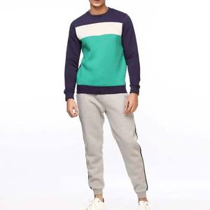 Nuevas sudaderas calientes logotipo personalizado hombres 100% algodón polar pulóver liso con capucha de gran tamaño bloque Color nuevo diseño básico sudaderas - Product Image 3