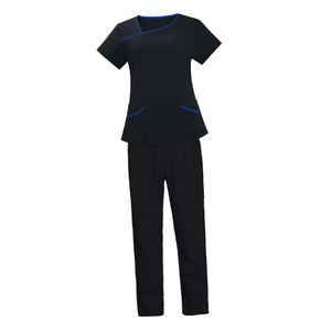 Ensemble d'uniformes médicaux d'hôpital sur mesure de haute qualité en tissu tissé à manches courtes pour infirmières - Product Image 6