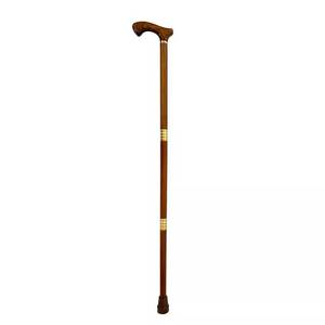 Canne en bois traditionnelle avec poignée confortable et sangle de poignet pour usage domestique - Product Image 3