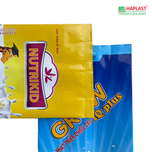 Bolsas de leche de fondo plano reutilizables de 150g y 250g del fabricante de Vietnam Embalaje de alimentos de supermercado Cremallera externa multicolor hecha CPP - Product Image 5