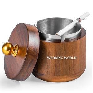 Cendrier en bois au design personnalisé Cendrier de luxe de qualité supérieure pour les centres de villégiature et les hôtels Meilleure vente Cendrier en gros - Product Image 1