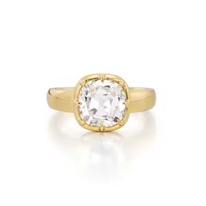 Artisan Old Mine Cushion Engagement <b>Ring</b> 3.04 Ct D-F VVS1-VS2 Lab Grown <b>Diamond</b> In 14K And 18K Gold Destination Wedding Ready - Product Image 1