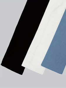 T-shirts élégants et ajustés pour femmes, hauts à manches longues doux et extensibles, doux et confortables en noir et blanc, t-shirt pour femmes du Bangladesh - Product Image 6