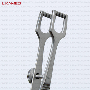 LIKAMED 10cm Stainless Steel Bottle Columella <b>Clamp</b> with Adjustable Screw Manual Forceps From Germany - Product Image 4