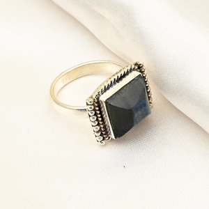 Bague classique faite à la main 925 bijoux en argent massif pour femmes 925 argent Sterling Labradorite pierres précieuses Style Boho cadeau pour soeur - Product Image 4