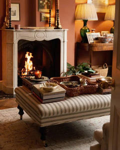 Boho-chic Rattan Butler Tray Mesas Conveniente bandeja de servicio de ratán con asas - Product Image 2