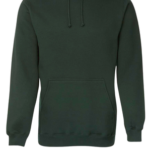 Sudadera con Capucha Verde Oscuro Unisex, Sudadera con Capucha Lisa de Felpa de Algodón Premium, Ropa de Calle Informal de Invierno, Corte Regular, Venta al por Mayor - Product Image 3