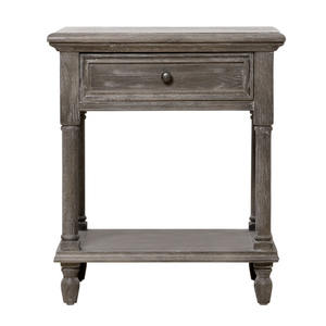 โต๊ะข้างเตียงทำด้วยมือสไตล์บ้านไร่ไม้เนื้อแข็งตู้ข้างเตียงปรับแต่งได้พร้อมขาไม้ - Product Image 1