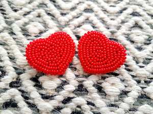 Boho <b>bead</b> earrings with <b>turquoise</b> design andy cascading fringe, unique jewelry gift - Product Image 3