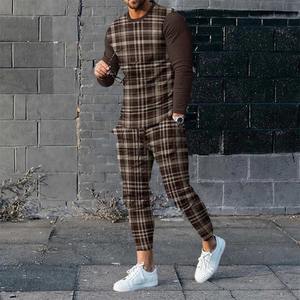 ชุดวอร์มมีฮู้ดและกางเกงวอร์มพิมพ์ลายพัฟสำหรับผู้ชายชุดเสื้อฮู้ดและกางเกงจ๊อกกิ้งสำหรับทุกเพศ - Product Image 6