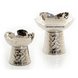 Tazón de Chocolate Plateado Martillado, Decorativo, de Diseño, Tazón para Dulces de Alta Calidad, Nuevo - Product Image 1