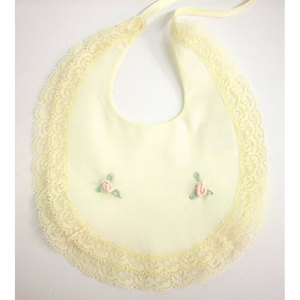 ผ้ากันเปื้อนเด็กสีชมพูแบบมีลายปักสำหรับป้อนอาหาร - Product Image 2
