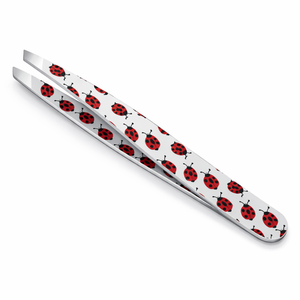 MANAN INSTRUMENTS Pinzas Profesionales para Cejas con Diseño de Mariquita, Acero Inoxidable, Punta Inclinada, Precisión, Antiestáticas, Duraderas - Product Image 3