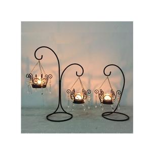 Ensemble de bougeoirs en métal d'inspiration vintage, fabriqués à la main pour une utilisation en intérieur et en extérieur, salon, table à manger, chambre à coucher, patio - Product Image 2