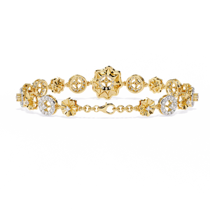 Magnifique bracelet et jonc en or 18 carats avec diamants de laboratoire, accessoire de bijouterie luxueux - Product Image 6