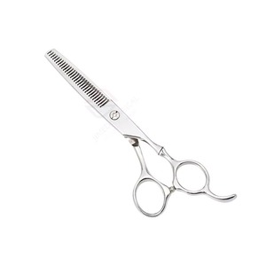 Tijeras de Entresacar Cabello Profesionales de Alta Calidad para Barbería |   Tijeras de Acero Inoxidable de Grado Quirúrgico con Acabado Espejo para Uso en Salón - Product Image 1