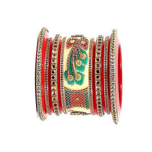 Hecho a mano antiguo indio moda brazalete mejor diseño Churiya joyería hecha a mano nupcial Churiya conjunto para boda - Product Image 6