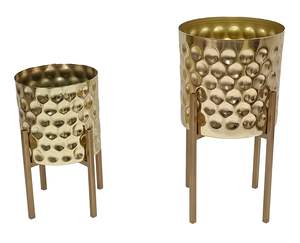 Juego de 2 macetas de metal de hierro Diseño personalizado Decoración de jardín Maceta de metal al por mayor Fabricante y exportador - Product Image 6