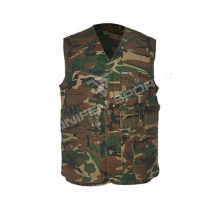 Gilet de chasse pour homme de haute qualité, camouflage automne-hiver, tissu en toile 100% coton, avec plusieurs poches - Product Image 1