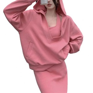 Conjunto de Top corto para mujer, Sudadera de cuello alto para mujer, conjunto de pantalones de chándal para otoño, traje deportivo ajustado con mangas largas elásticas - Product Image 6