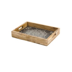 Platos de desayuno para té y café, Salver para platos de bandejas de madera, vajilla de catering, bandeja de madera para servir - Product Image 4