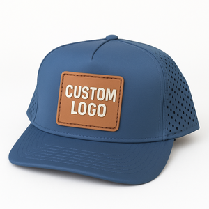 Gorra deportiva impermeable con sombrero de golf perforado, logotipo personalizado, agujero perforado, gorra de béisbol de 5 paneles, ala curva, fabricante de sombreros de Vietnam - Product Image 2