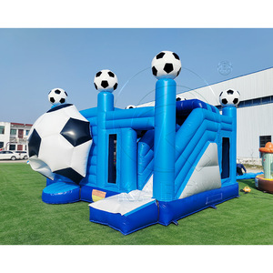 Castillo Inflable Comercial de Fútbol con Tobogán, Combinado, Portátil, para Niños, Interior/Exterior, PVC de 0,55 mm, Brincolín Deportivo - Product Image 2