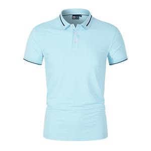 Golf de hombre personalizado directo de fábrica para camiseta de alta calidad transpirable 100% algodón de talla grande patrón sólido diseño liso personalizado - Product Image 6