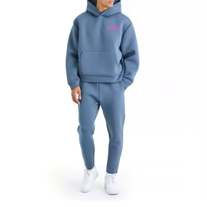 Best Comfortable Custom Made Unisex Regular Fit <b>Pullover</b> Hoodie Heavyweight 100% Cotton Tracksuits Sweat Pant Sets Drawstring - Product Image 1
