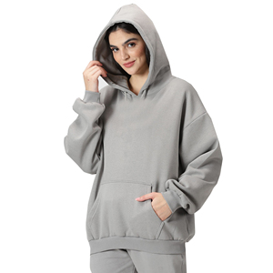 Sudadera con Capucha Personalizada con Logotipo, para Mujer, Invierno, Corte Holgado, Oversize, Ecológica, 100% Algodón, Cálida, Manga Larga - Product Image 4